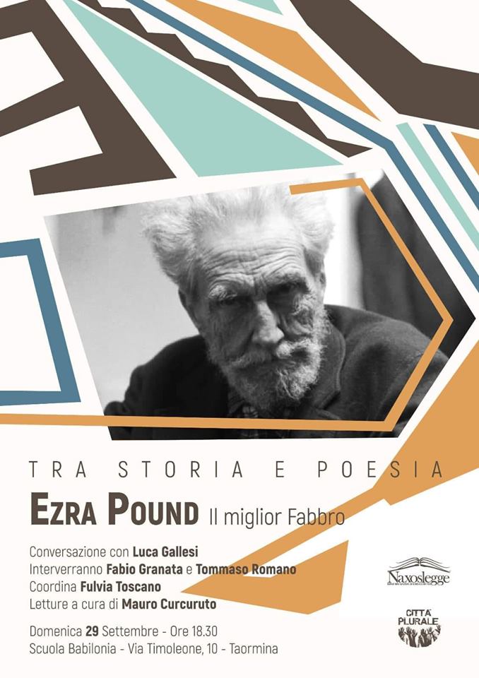 Incontro sul tema "Erza Pound. Il miglior Fabbro" domenica 29 settembre a Taormina 