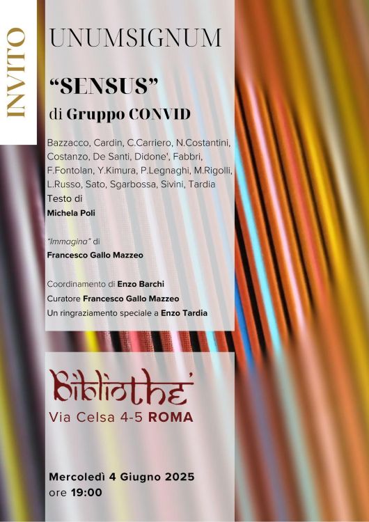 inaugurazione della mostra “ Sensus” di Gruppo CONVID. Il Giugno 2025 a Roma