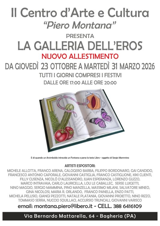 Nuovo allestimento della Galleria dell'Eros con incremento di opere dal 23 ottobre 2025