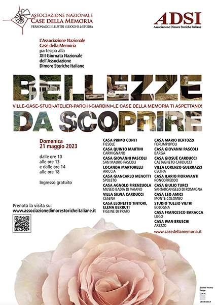 Le Case della Memoria partecipano alla Giornata Adsi. Case-museo di tutta Italia accolgono il pubblico domenica 21 maggio