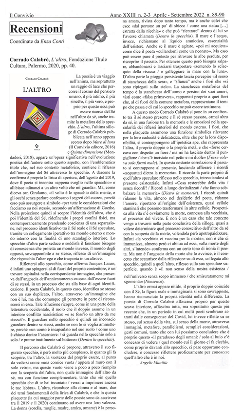 Corrado Calabrò, "L'Altro" (Ed. Thule) - di Angelo Manitta